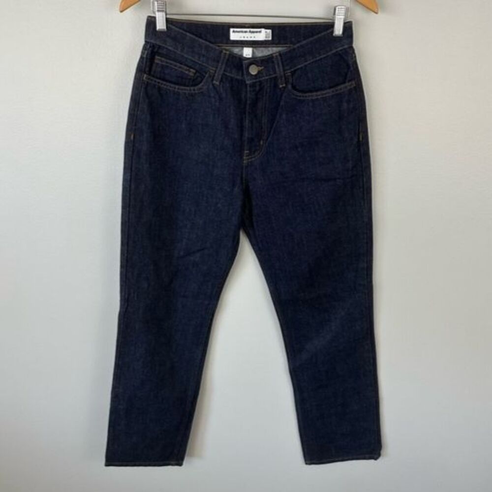 American Apparel Indigo Dark Blue Denim Jeans Size 27 Chic Capsule Outdoor